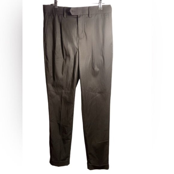 RW&CO black 2 button stretch trendy poly blend lined slim fit 2 piece suit 34 - Picture 6 of 8